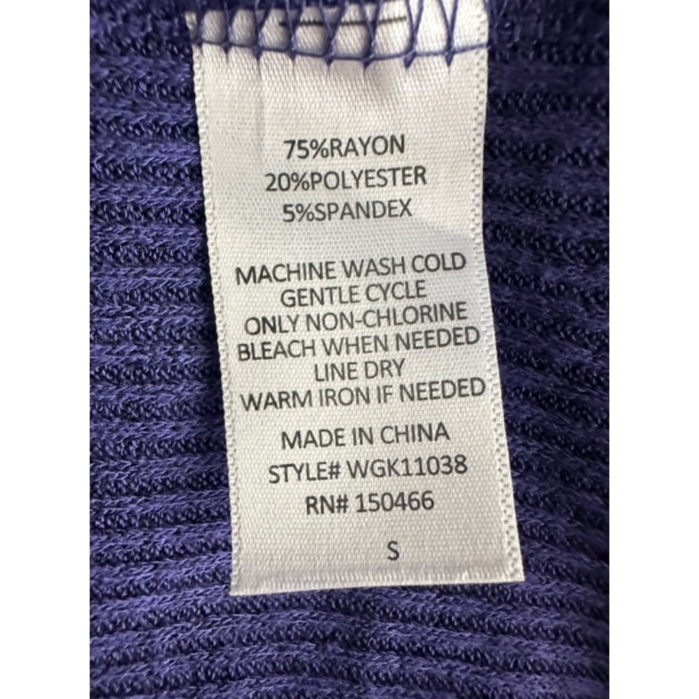 NWT Market & Spruce‎ Allison Lace Up Ribbed Brushed Knit Hoodie Navy Small - Picture 8 of 10